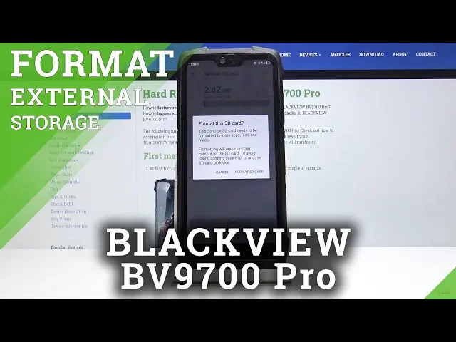 Video thumbnail for How to Format SD Card in BLACKVIEW BV9700 Pro - Erase External Storage