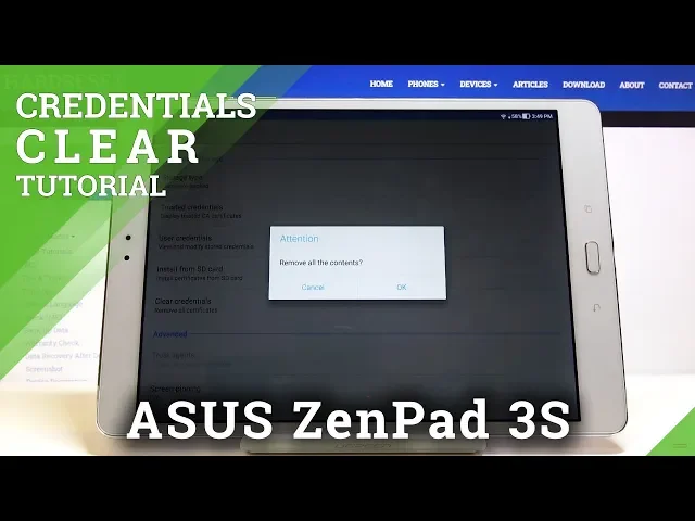Video thumbnail for How to Clear Credentials in ASUS ZenPad 3s – Delete DRM