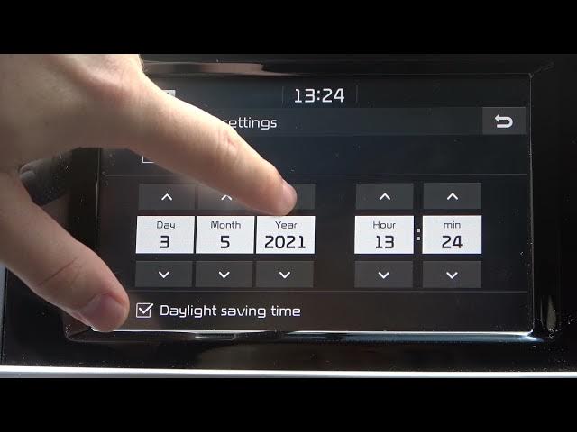 Video thumbnail for How to Change Date and Time on KIA Sportage - KIA Media System Time Settings Quick Adjustment