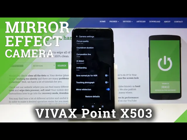 Video thumbnail for How to Activate Camera Mirror Effect in VIVAX Point X503 – Customize Camera Preferences