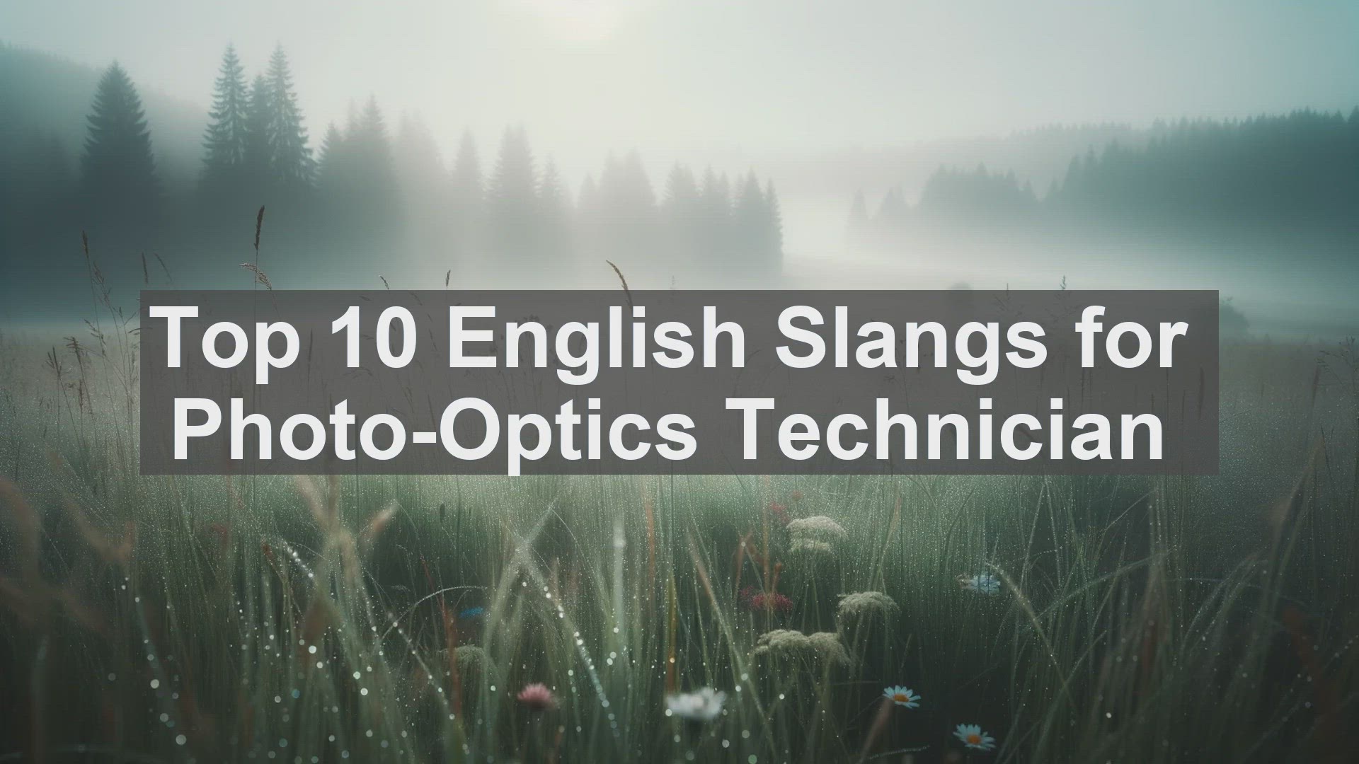'Video thumbnail for Top 10 English Slangs for PhotoOptics Technician'