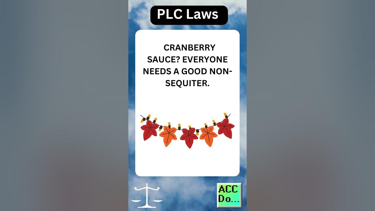 'Video thumbnail for PLC Laws #59 - DOES ANYTHING SAY "THANKSGIVING" QUITE LIKE CRANBERRY...'