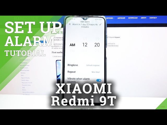 Video thumbnail for How to Set Up Alarm Clock on XIAOMI Redmi 9T – Alarm Clock Settings