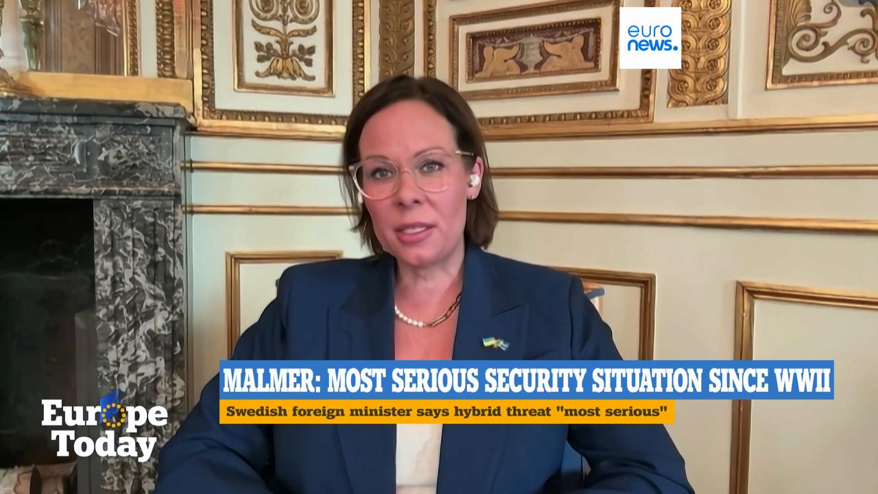 Video thumbnail for We need to use Russian assets to fund Ukraine, Swedish Foreign Minister says