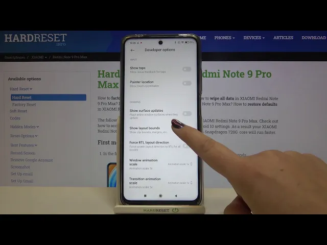 Video thumbnail for How to Use Developer Options – Developer Features on XIAOMI Redmi Note 9 Pro Max