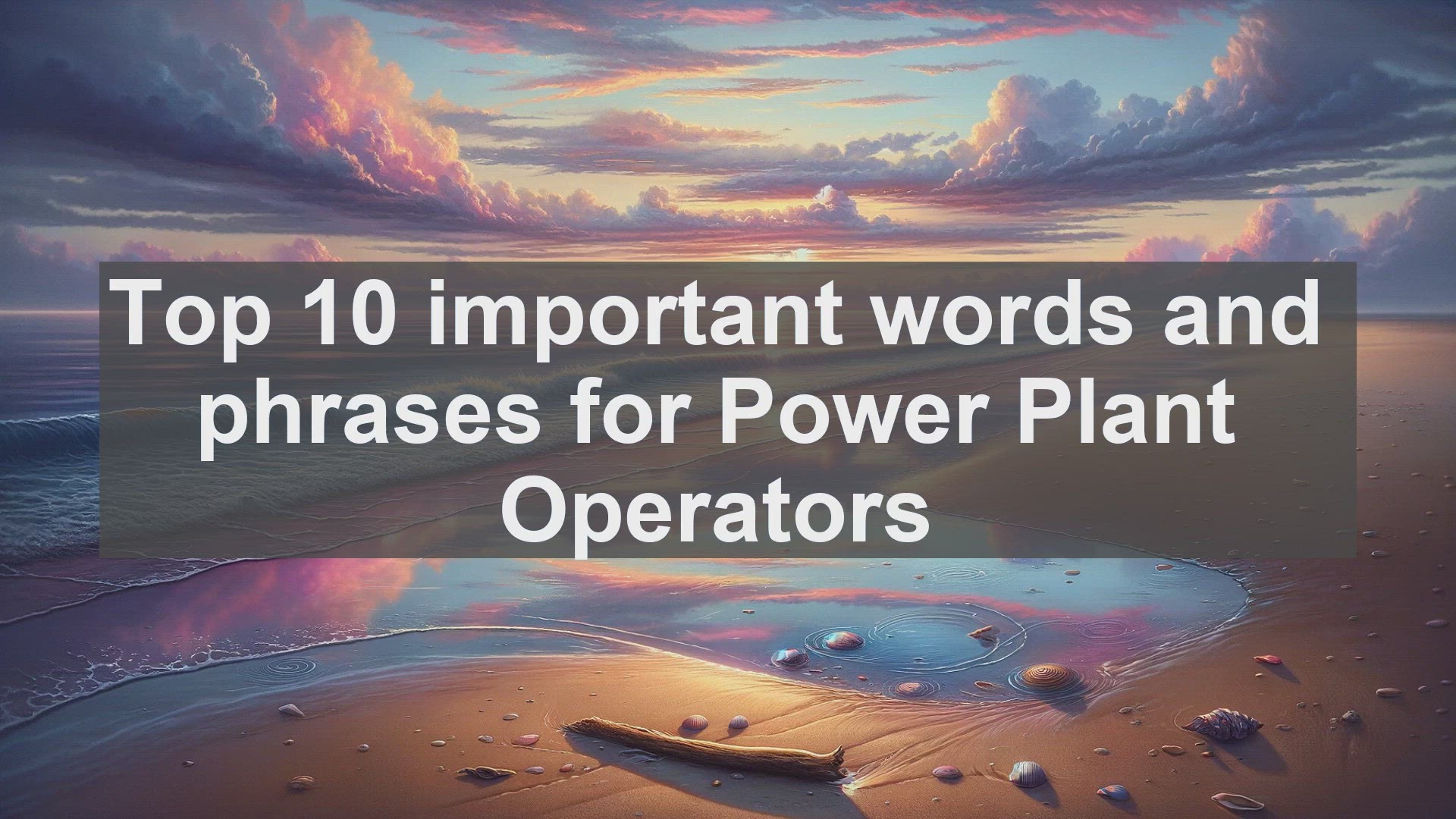 'Video thumbnail for Top 10 important words and phrases for Power Plant Operators'