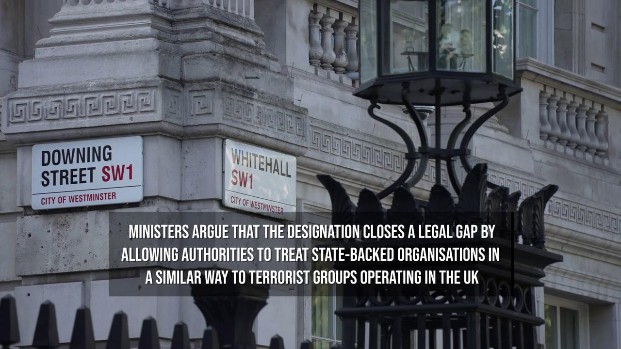 Video thumbnail for UK Bans Iran's IRGC Under New National Security Powers.