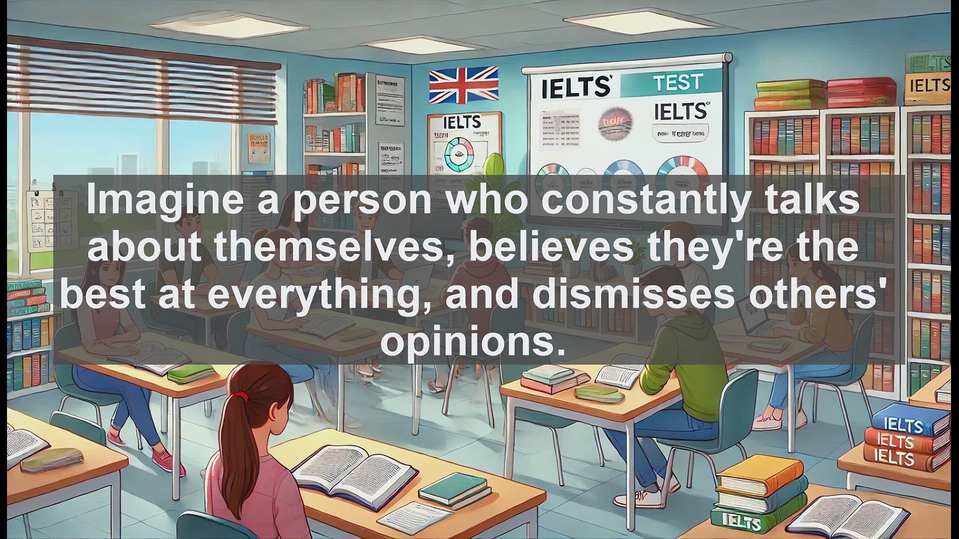 'Video thumbnail for 5000 Must Know IELTS 8.0 Vocabulary - Understanding 'Egotistic': A Look at Self-Centered Behavior'