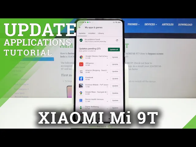 Video thumbnail for How to Update Applications on XIAOMI Mi 9T – Actualize Apps