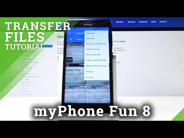 Video thumbnail for How to Transfer Files in myPhone Fun 8 – Copy & Export to Memory Card