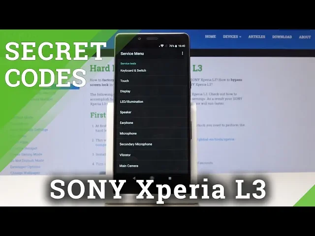 Video thumbnail for CODES SONY Xperia L3 - Service Mode / Test Mode  / Hidden Features