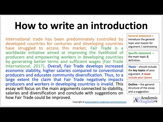 Video thumbnail for Academic introductions - how to write them!