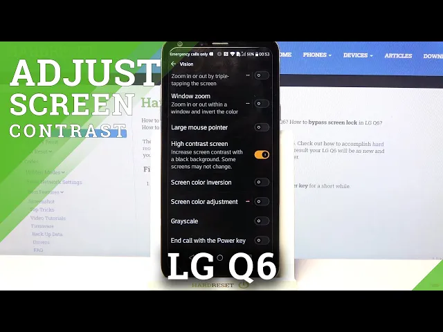 Video thumbnail for Turn On High Contrast Text / Use Accessibility Settings - LG Q6