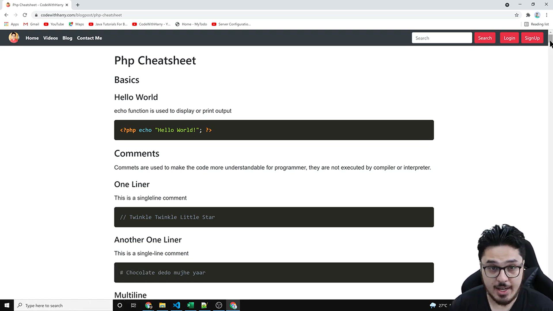 'Video thumbnail for php Cheatsheet 🧾 for Beginners 🔥🔥'