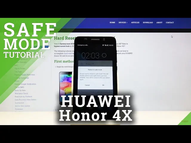 Video thumbnail for How to Enter & Quit Safe Mode in Huawei Honor 4X - Safe Mode