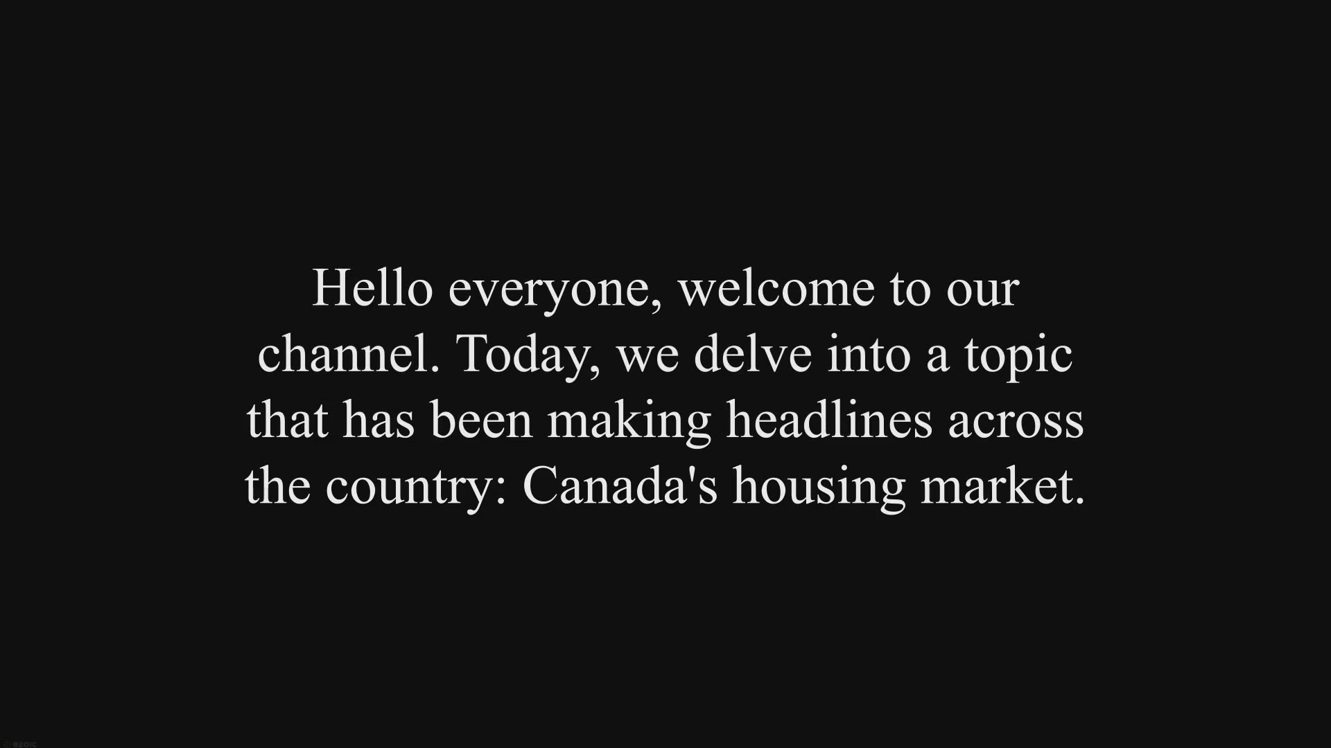 Video thumbnail for Canada's Housing Market: An In-Depth Analysis