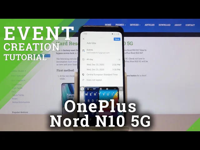 Video thumbnail for How to Add Event to Calendar on OnePlus Nord N10 5G – Set Up Reminder