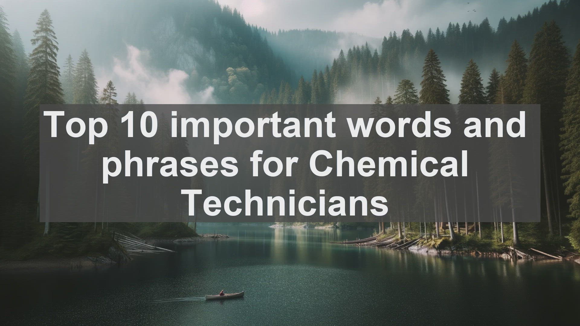 'Video thumbnail for Top 10 important words and phrases for Chemical Technicians'