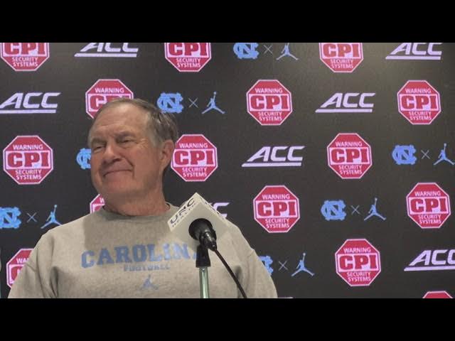 Video thumbnail for #UNC coach Bill Belichick press conference ahead of Saturday's ACC opener at Clemson