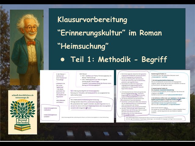 Video thumbnail for T1: "Heimsuchung" - "Erinnerungskultur" - Vorbereitung einer Stellungnahme/Erörterung - methodisch