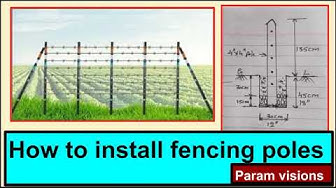 'Video thumbnail for How to install fencing poles /Procedure to erect fencing poles./Setting fence posts.'