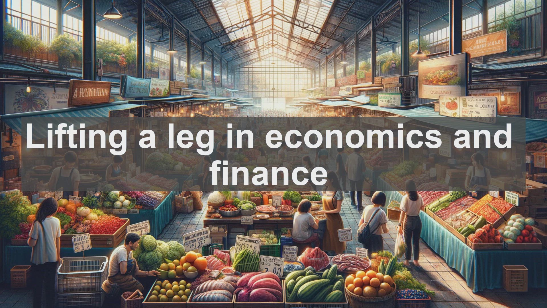 'Video thumbnail for Lifting a leg in economics and finance'