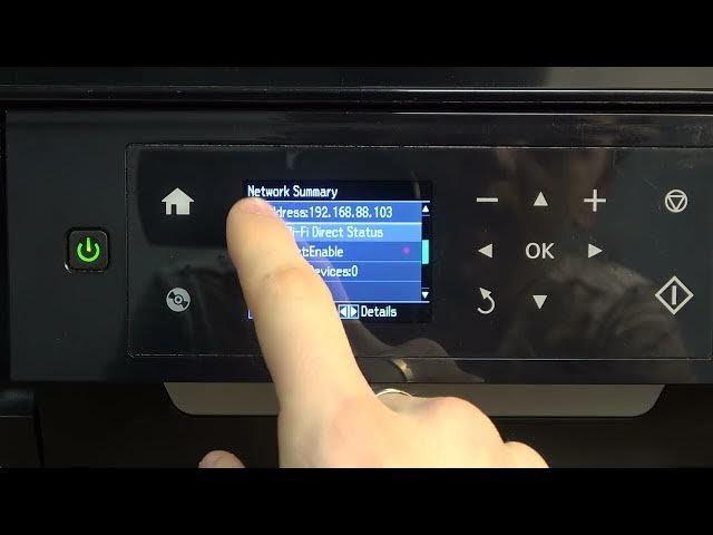 Video thumbnail for How to check IP on Epson XP 640 series / Check printers IP address to access Epson XP 640 EWS