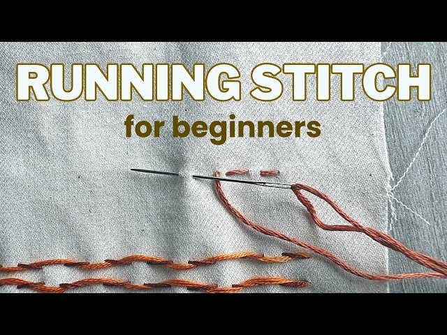 Video thumbnail for Learn the Running Stitch for Hand Embroidery - Slow Stitching for Beginners