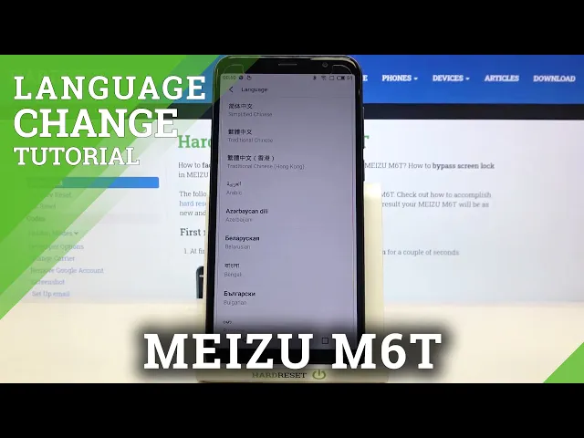 Video thumbnail for How to Change System Language in MEIZU M6T – Language List