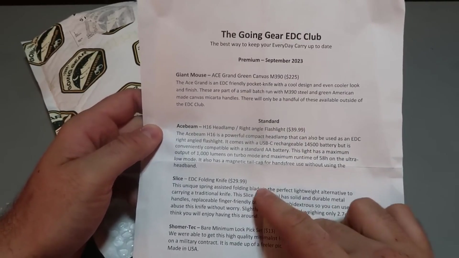 'Video thumbnail for Unboxing $200 Mystery Box - Subscription Box Going Gear EDC Club'