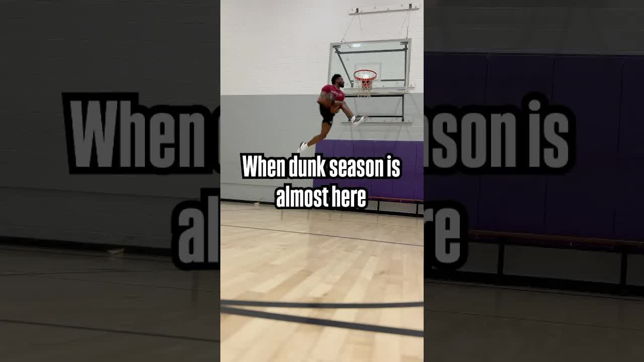 Video thumbnail for Dunk season on the horizon  #basketball #training #dunk