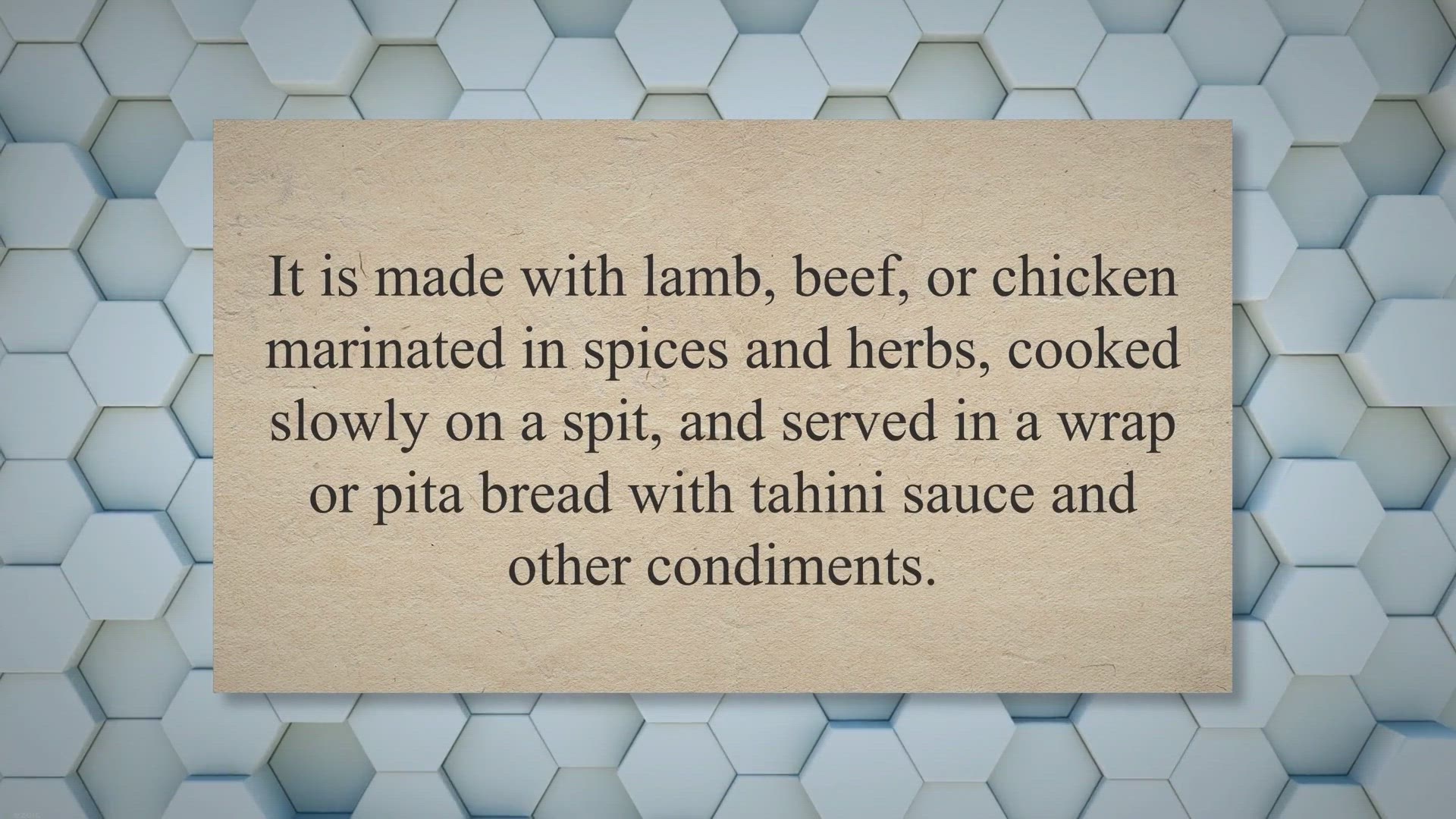 Video thumbnail for Shawarma: A Taste of Tradition to Nourish the Soul