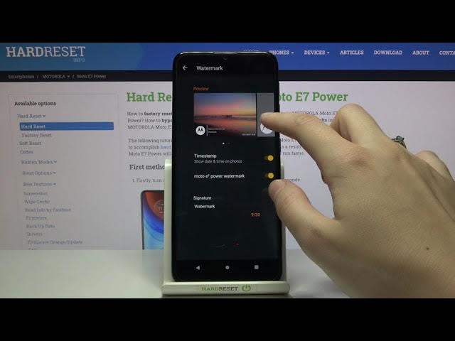 Video thumbnail for Manage Camera Watermark Option – MOTOROLA Moto E7 Power and Camera App