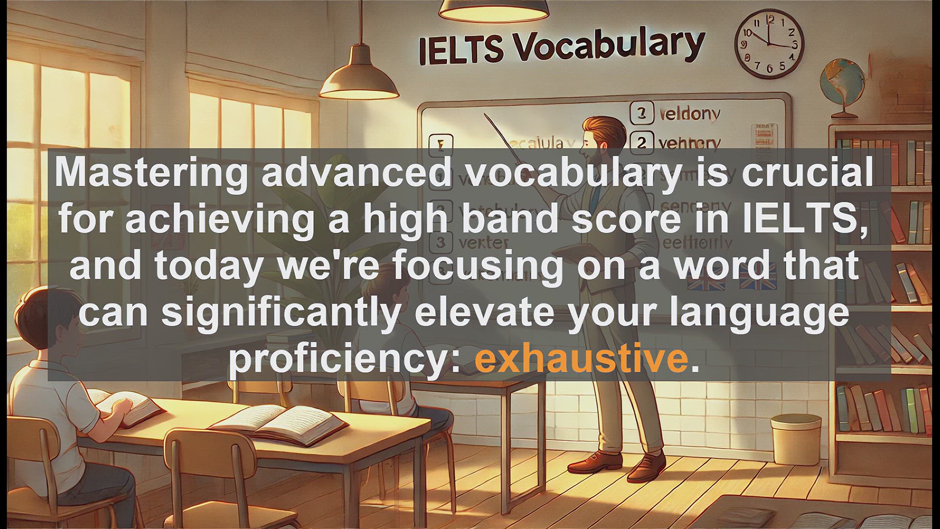 'Video thumbnail for 5000 Must Know IELTS 8.0 Vocabulary - Boost Your IELTS Score: Master the Word 'Exhaustive''