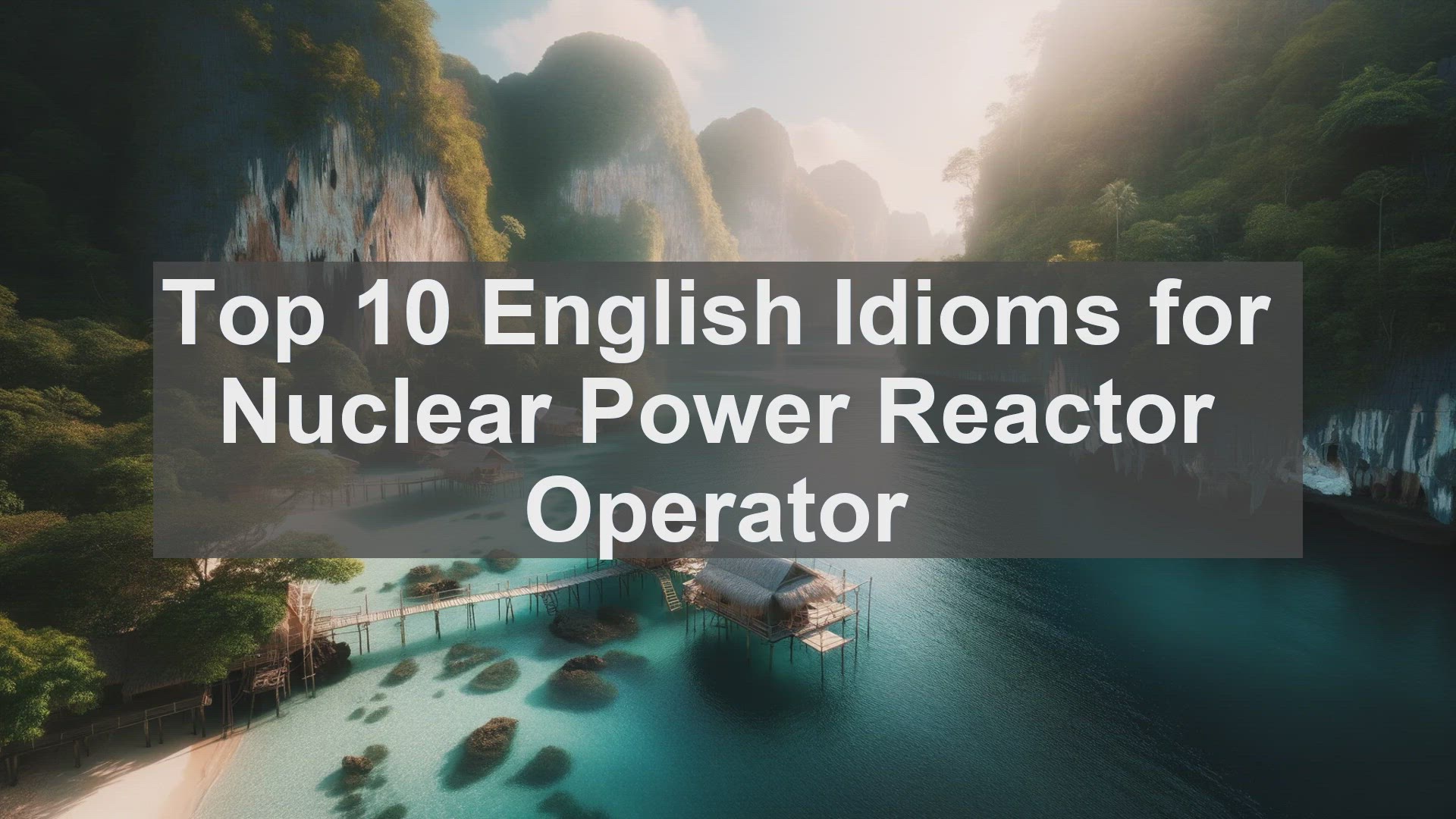 'Video thumbnail for Top 10 English Idioms for Nuclear Power Reactor Operator'