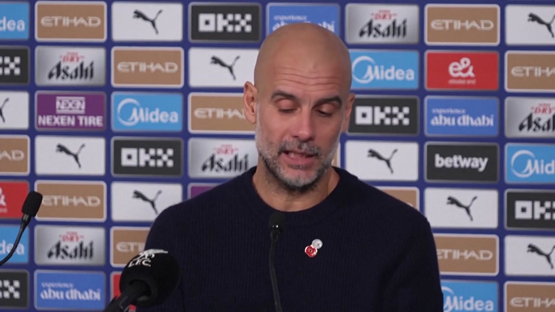 'Video thumbnail for ‘Incredible present’ to beat Liverpool - Guardiola on celebrating 1000th game'