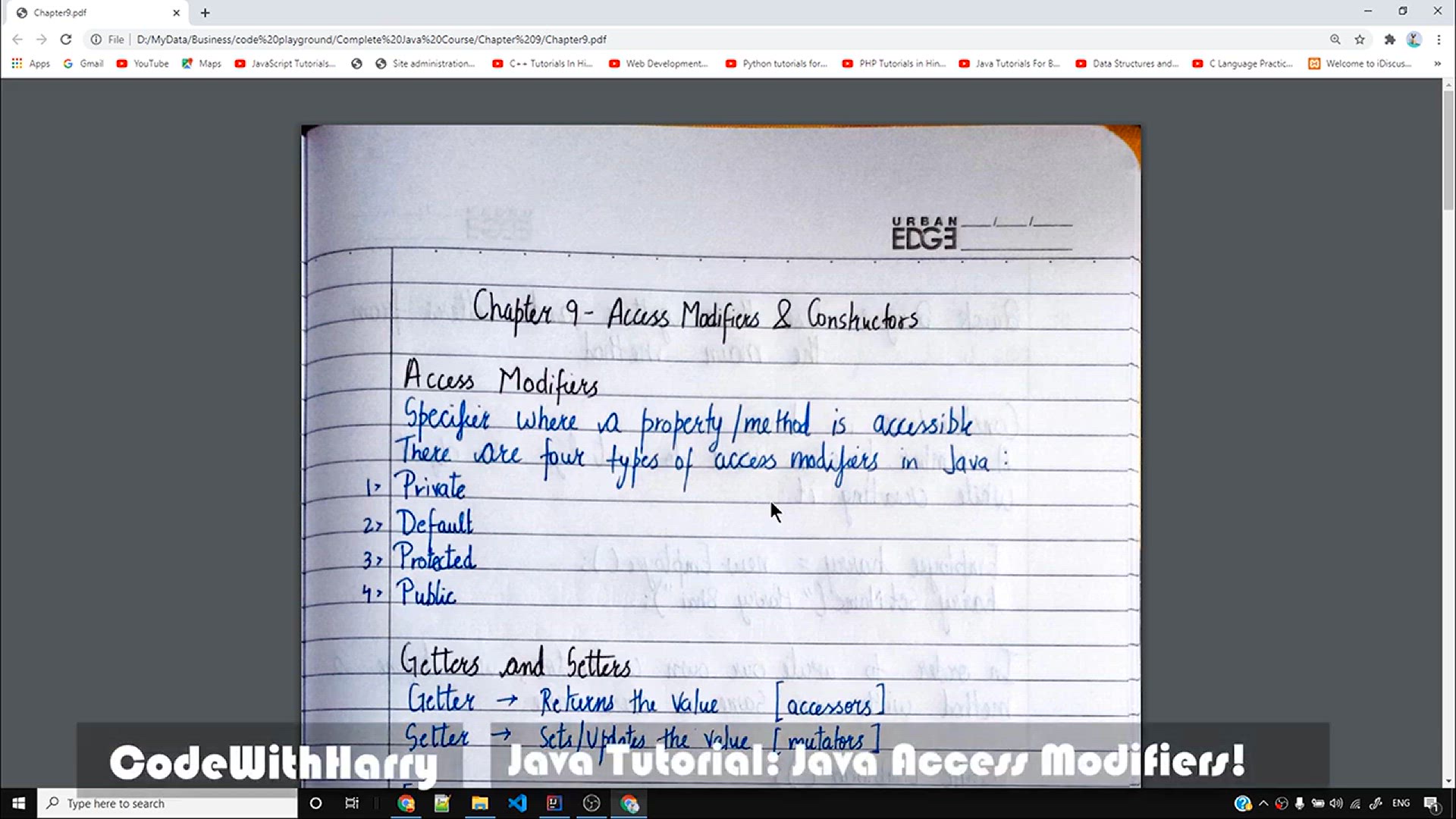 'Video thumbnail for Java Tutorial_ Access modifiers, getters & setters in Java'