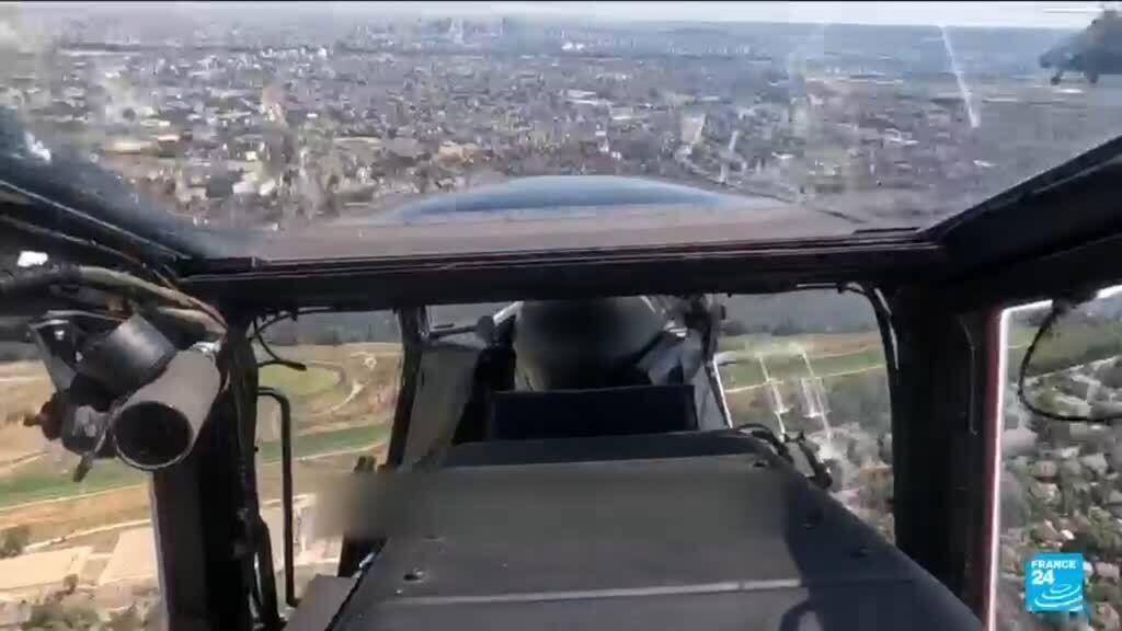 Video thumbnail for France's combat helicopters train ahead of Bastille day parade