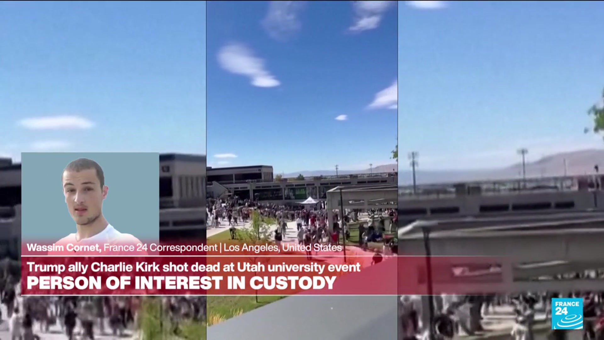 'Video thumbnail for Investigation underway after shooting of far-right activist Charlie Kirk'