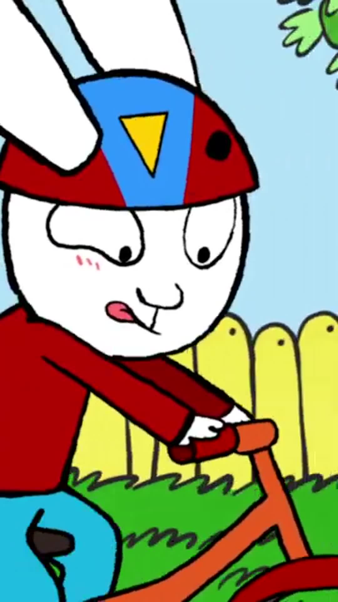 Video thumbnail for You're going to do it Simon! Bike Practice with Kids Hoppy Friends Family #shorts