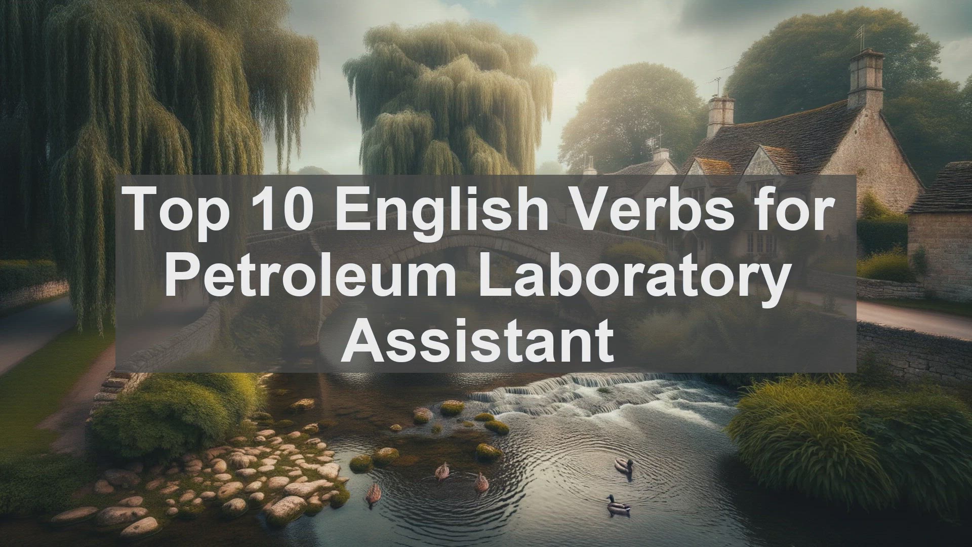 'Video thumbnail for Top 10 English Verbs for Petroleum Laboratory Assistant'