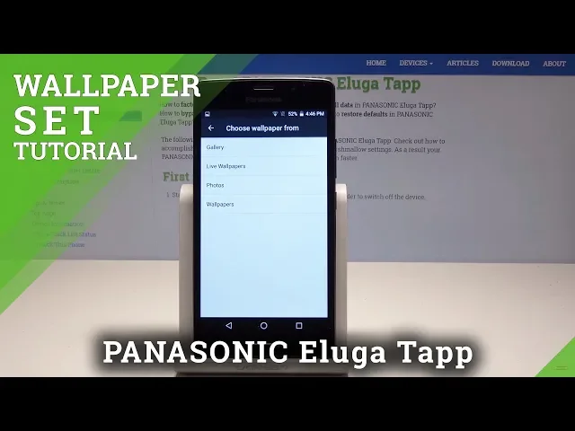 Video thumbnail for Set Up Wallpaper on PANASONIC Eluga Tapp - Update Home & Lock Screen
