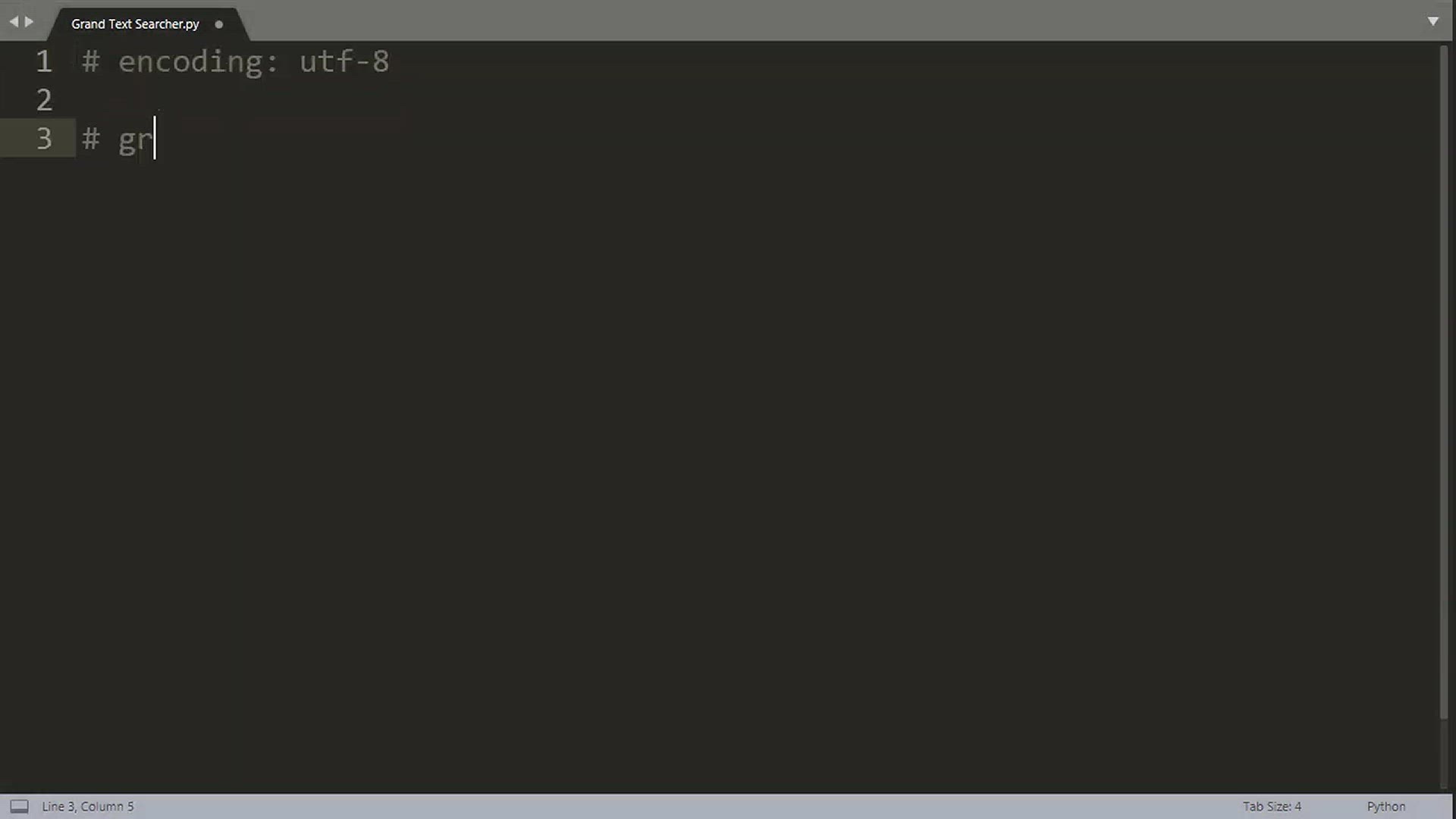 'Video thumbnail for Grand Text Searcher in Python'