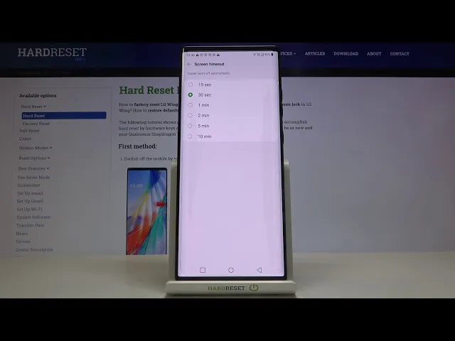 Video thumbnail for How to Change Screen Timeout on LG Wing – Adjust Screen Timeout