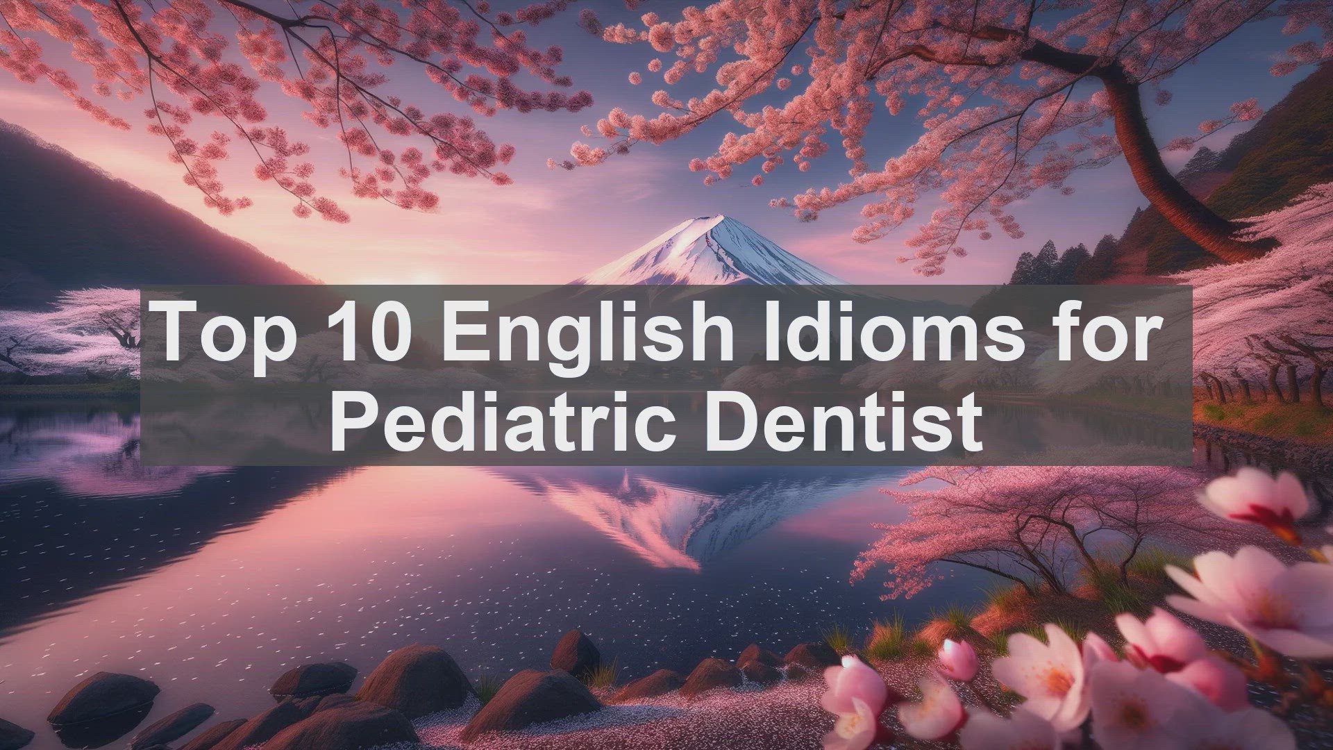 'Video thumbnail for Top 10 English Idioms for Pediatric Dentist'