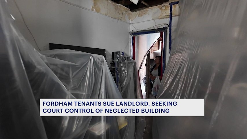 Video thumbnail for Fordham tenants sue landlord, seek court control of neglected apartment building