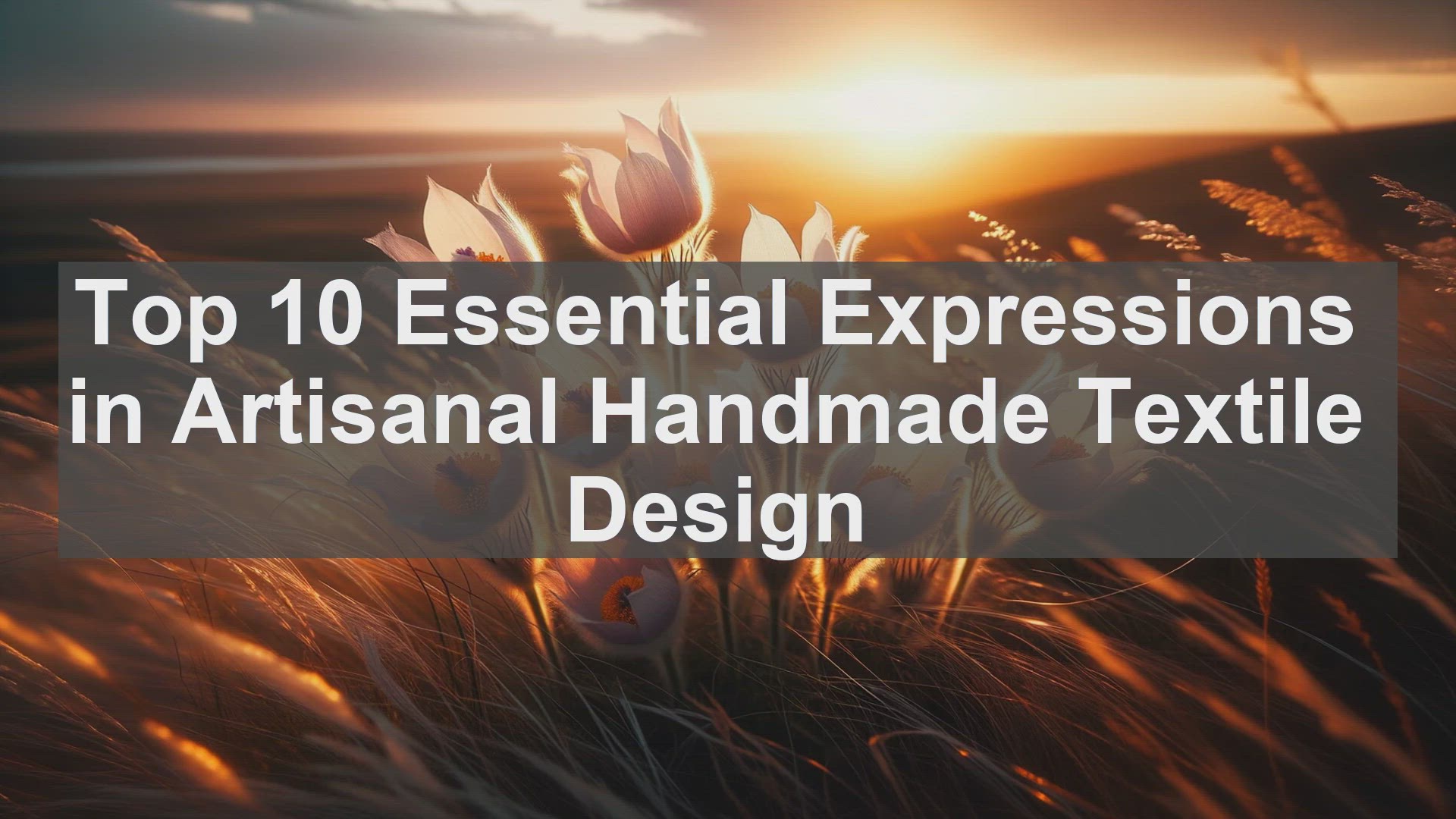 'Video thumbnail for Top 10 Essential Expressions in Artisanal Handmade Textile Design'