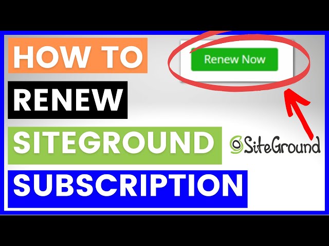 Video thumbnail for How To Renew Siteground Hosting Subscription? [in 2025]