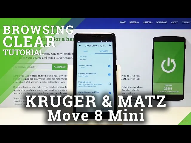 Video thumbnail for How to Clear Browser Data in KRUGER & MATZ Move 8 Mini - Delete History & Cookies