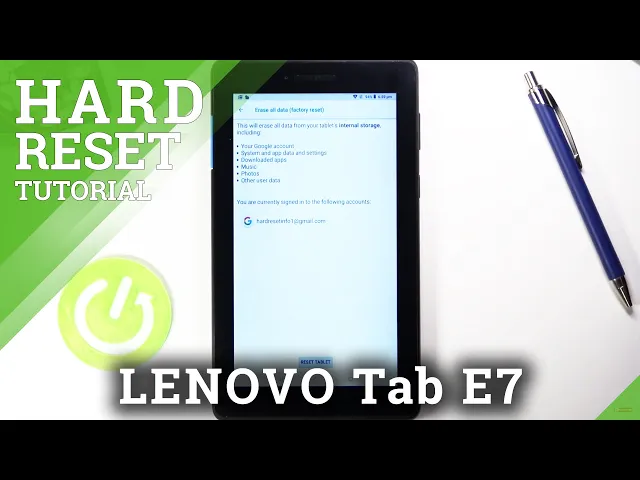 Video thumbnail for How to Factory Reset LENOVO Tab E7 – Erase Personal Data & Customized Settings